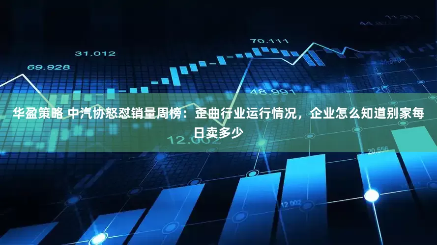 华盈策略 中汽协怒怼销量周榜：歪曲行业运行情况，企业怎么知道别家每日卖多少